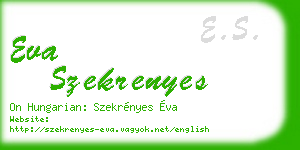 eva szekrenyes business card