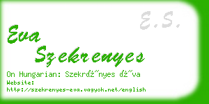 eva szekrenyes business card